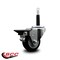 Service Caster 3'' Black Poly Swivel 3/4'' Expanding Stem Caster with Brake SCC-EX20S314-PPUB-BLK-PLB-34 - alternate 4